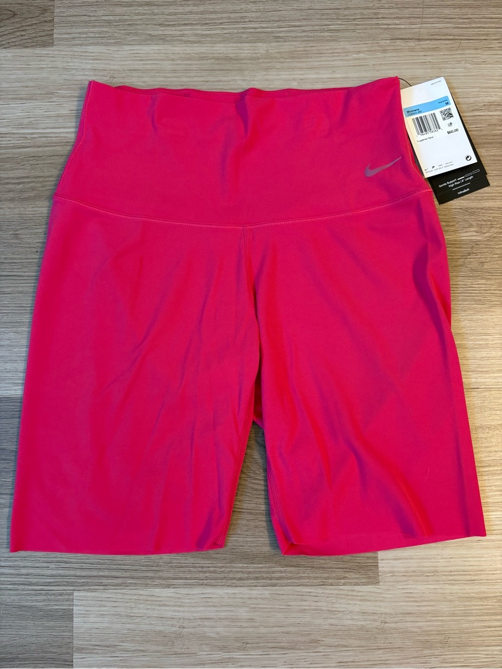 NWT! Nike Dri-Fit High-Waist Zenvy 8 inch Shorts Hot Pink Size Medium